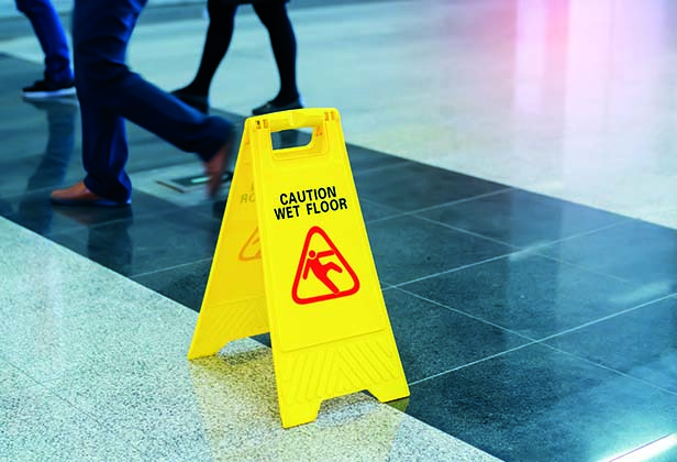 Caution wet floor sign