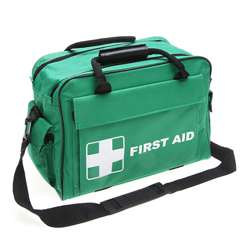 Green first aid kit bag