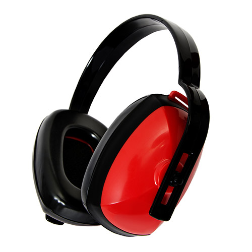 Red noise cancelling headphones